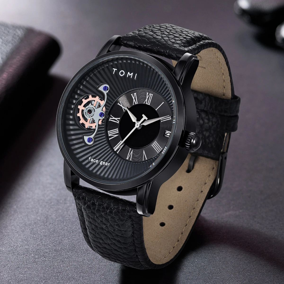 TOMI Classic Minimalist Men's Watch Gift Set Luxury Business Men's