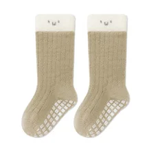 5 Pairs Cartoon Baby Coral Velvet Socks Children Warm Stockings 0-5year Kids Knee Protection Stocking Infants Plush Long Socks