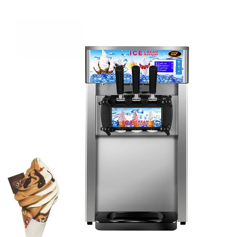 

Ice Cream Machine Supermarket Convenience Store Soft Ice Cream Machine Three Flavor Sweet Cone Ice Cream Machine