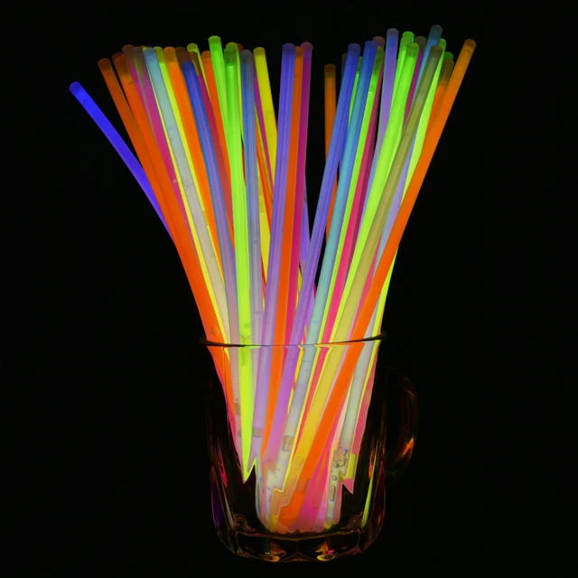 Barra de luz fluorescente para fiesta, juego de 50 piezas/100