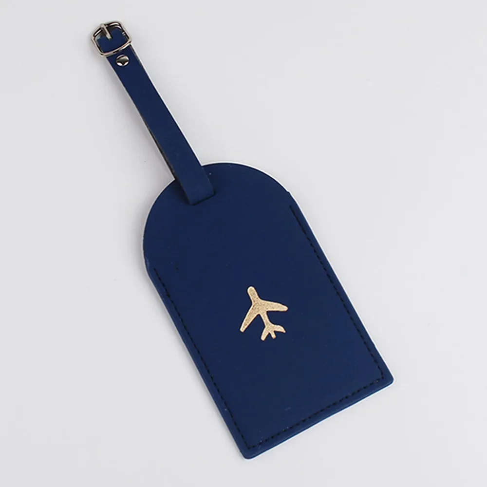 Portable PU Leather Luggage Tag - Travel Accessory for Name and Address Display