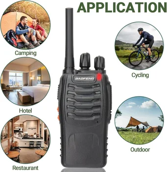 3/4/6PCS Baofeng BF-888S Walkie Talkie Wireless Copy Frequency UHF Long Range High Power Upgraded BF 888S VOX Ham Two Way Radio 6