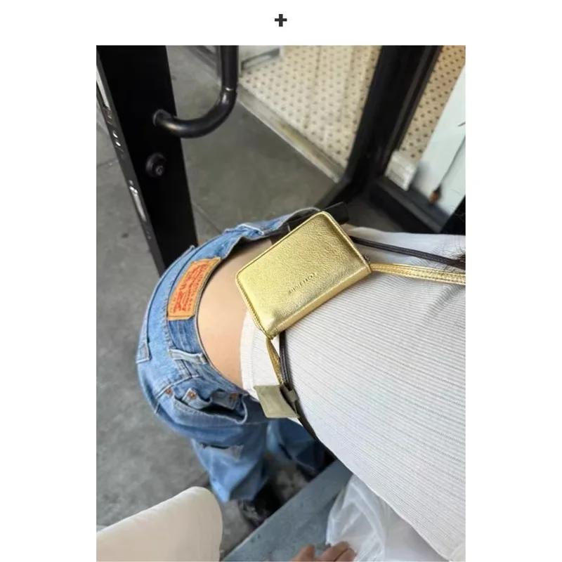 Designer small niche with the same card bag layer stylish mini crossbody bag hanging belt Fanny pack woman