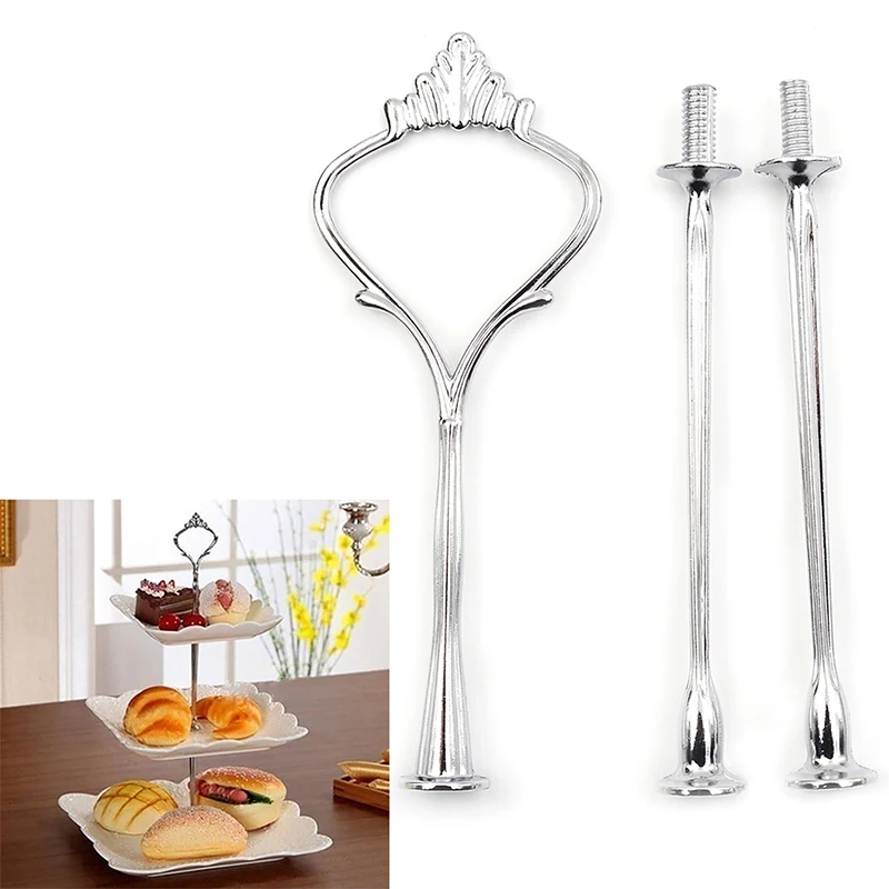 Cake Stand 3 Layers Wedding Cake Plate Stand Fruits Placed Tool Baking Pastry Decor Supply Crown Design