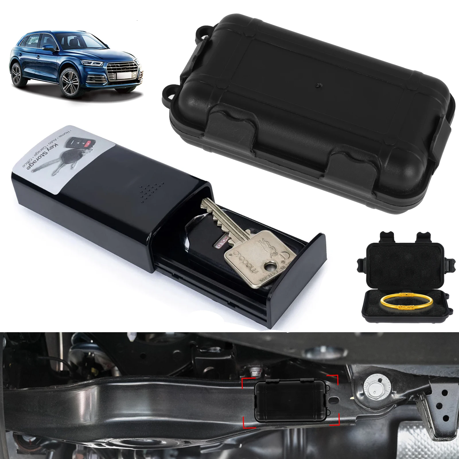 Stash Car Key Box Creative Magnetic Key Cases Portable Hide Key Holder 