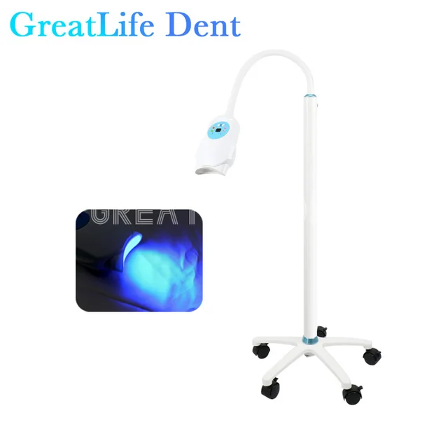 GreatLife Dent 50w 10 Leds Dental Cold Light LED Dental Teeth Whitening Lamp Bleaching Machine With Floor Stand Professional