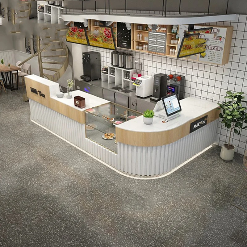 Modern Luxury Reception Desk Bar Counter Front Desk Checkout Cafe Pulpitos Churches Glass Pulpito Party Recepcion Wave