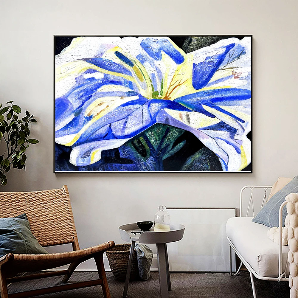 

Hand Painted Oil Painting Original flower oil painting abstract flower oil painting living room oil painting home decoration