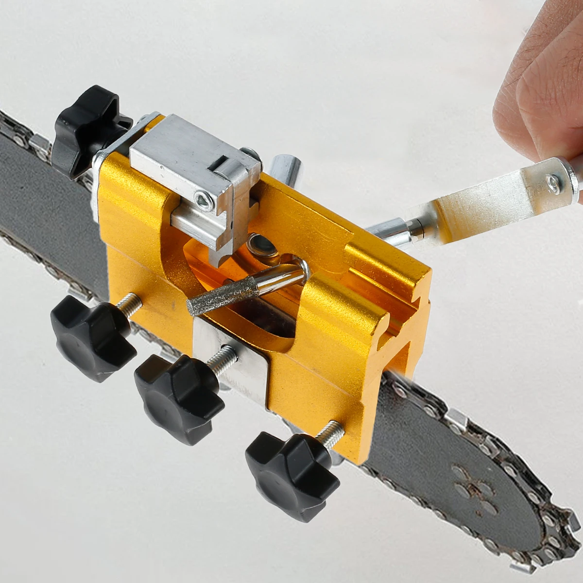 Chainsaw Chain Sharpening Jig Hand Crank Fast Chainsaw Sharpener Kit