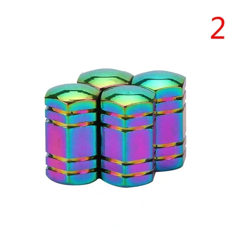 New 1PCS Neon Lights Color Aluminum Car Tire Valve Caps General Cars Truck Air Port Cover High Quality Tire Valve Wheel Stem Cap