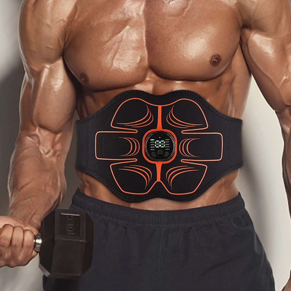 

Electric Abs Abdominal Trainer Toning Belt EMS Muscle Stimulator Toner Smart Body Slimming Weight Loss Home Gym Fitness Equiment