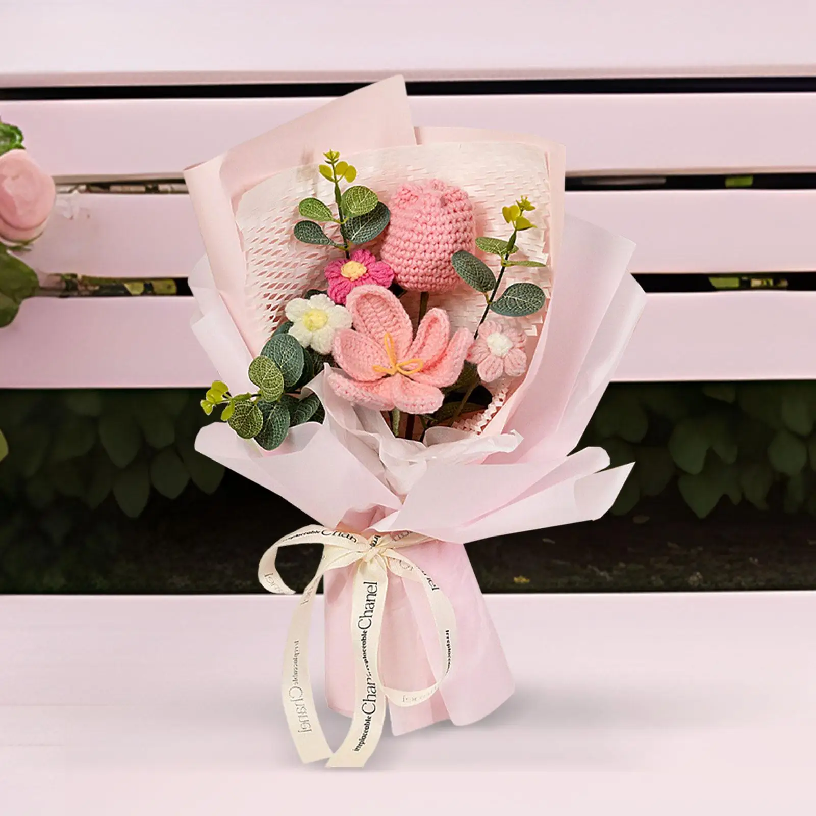 Crochet Tulip Flower Bouquet Decoration Completed Handmade Knitted Bouquet for Mothers Day Gifts Party Birthday Home Wedding S644e11f99b9a4cf59ed1f2ee56323c41A