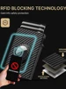 YATBEST Men's Card Bag With Air Tag Positioning Slot RFID Anti Theft Brush Ultra Thin Metal Wallet Credit Card Clip 4