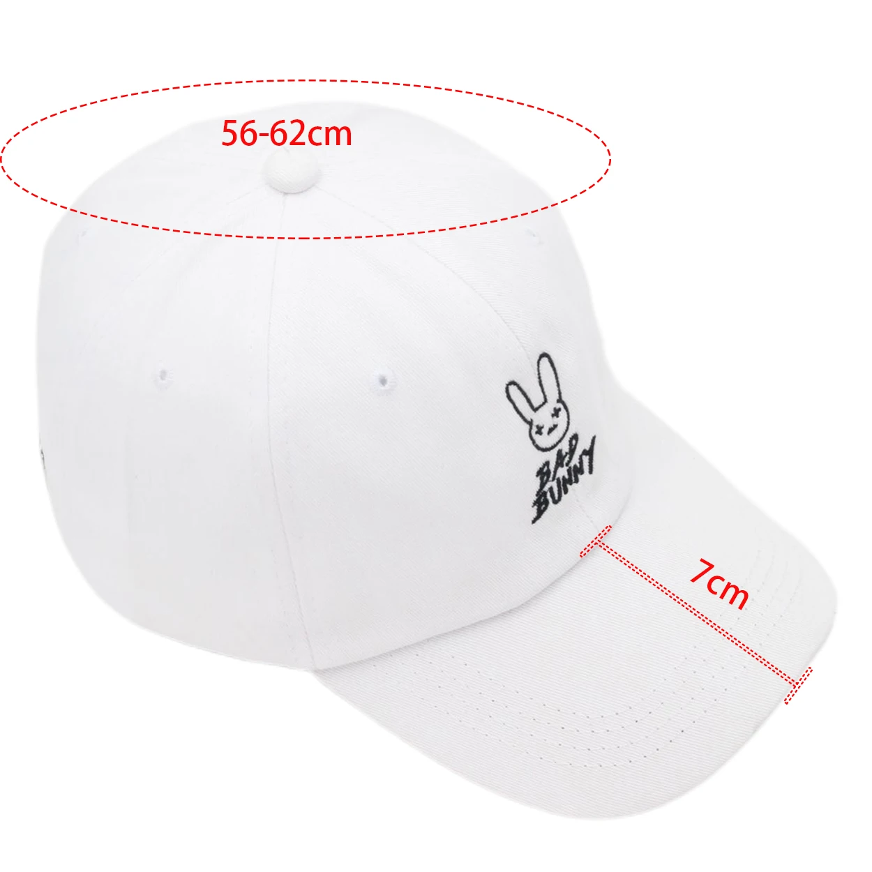 Bad Bunny baseball cap Embroidered Cotton Adjustable Dad Hat summer women peaked cap trucker hats