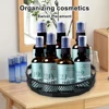 Kitchen Spice Turntable Seasoning Condiments Rotating Serving Tray Bathroom Storage Basket Shelf Organizer Black Large 6