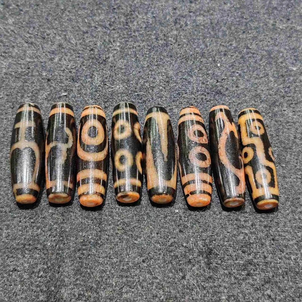 

Tibet Agate Dzi Treasure Bottle Tara 2 Eye Tiger Teeth Ruyi and other totem Heavenly Bead Necklace Pendant DIY Accessories