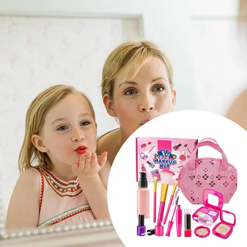Pretend Play Makeup Toys Cosmetic Toddler Toys Makeup Set Toddler Girl Cosmetic Kits With Fake Set For Kids Children
