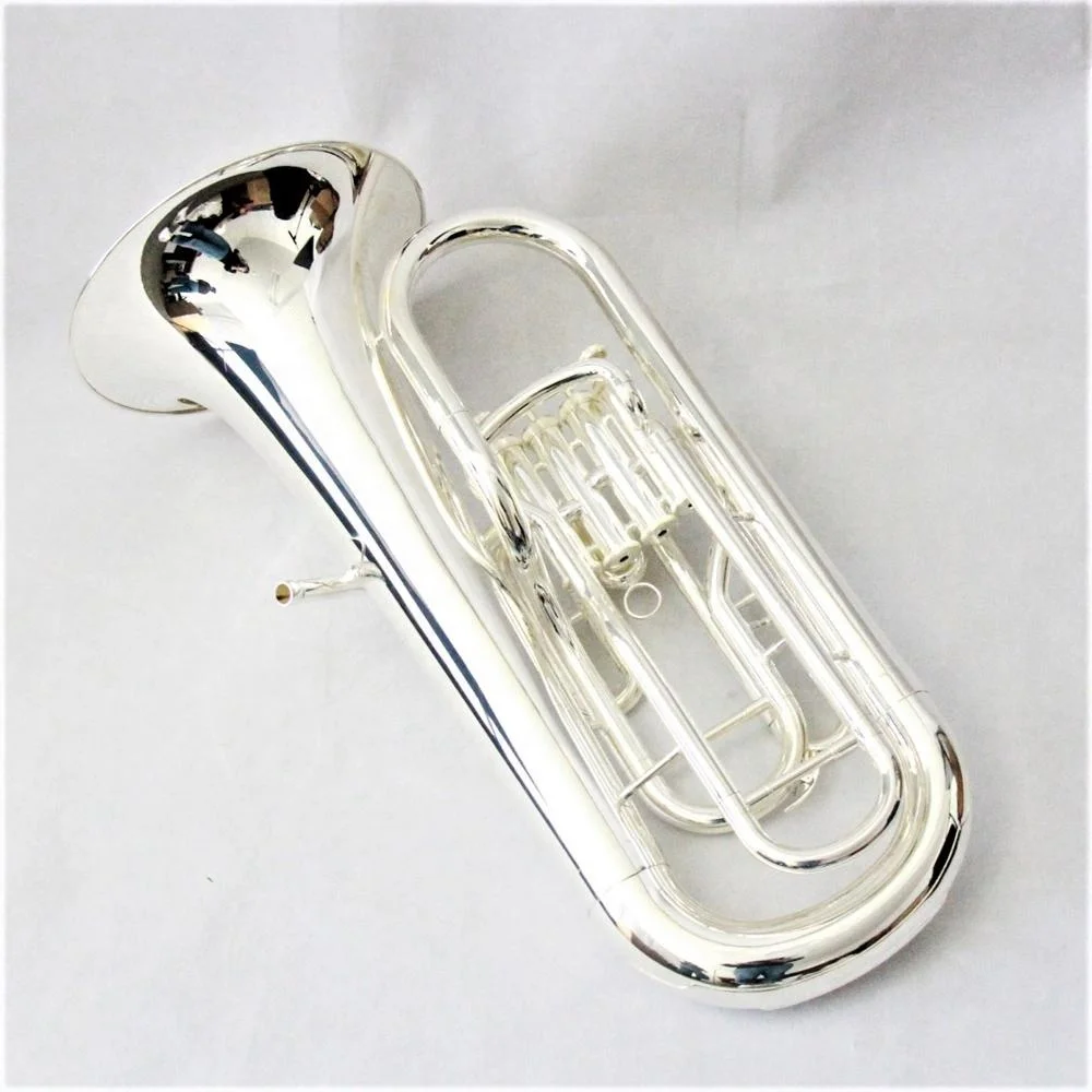 Best Price High Quality Musical Instrument 4 Valve Silver Plated Euphonium Horn Brass Instrument Euphonium