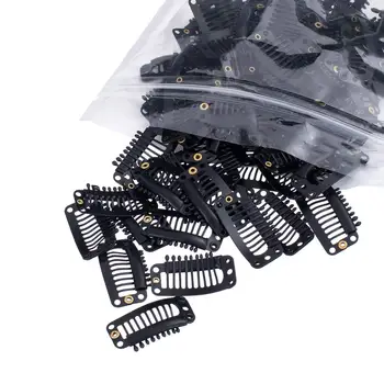 20/50/70/100 pezzi clip a scatto strumenti per parrucchino clip 9 denti clip a forma di U nelle estensioni dei capelli clip per capelli per capelli umani forcina a scatto