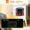 22" Free Standing Electric Fireplace Stove Fire Place Heater with Realistic Flame Effect Overheat Safety Protection 750W / 1500W 4