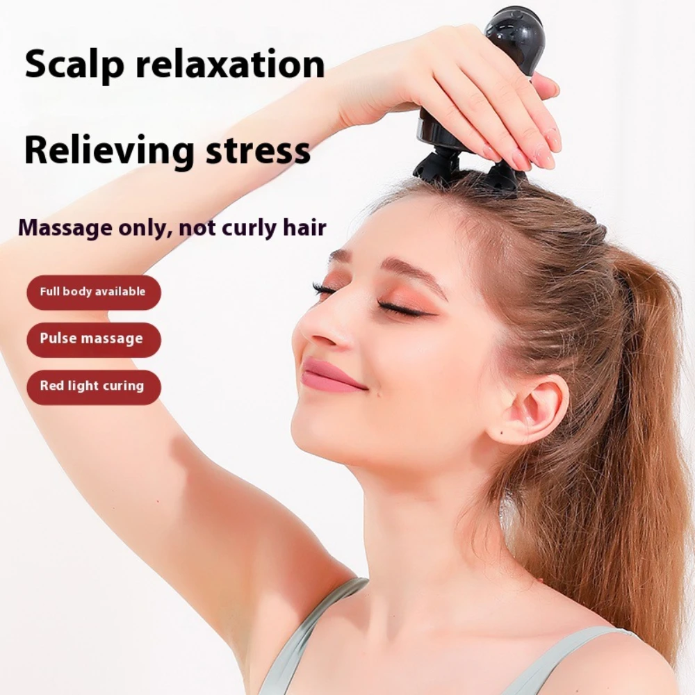 New Silicone Vibration Scalp Electric Head Massager with Vibration and Kneading High Quality Waterproof Handheld Scalp Massager