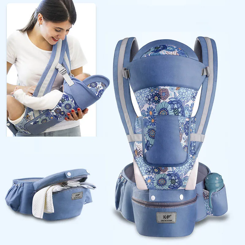 Ergonomic Baby Carrier Backpack Infant Baby Hipseat Carrier Front Facing Ergonomic Kangaroo Baby Wrap Sling Travel Backpack 11