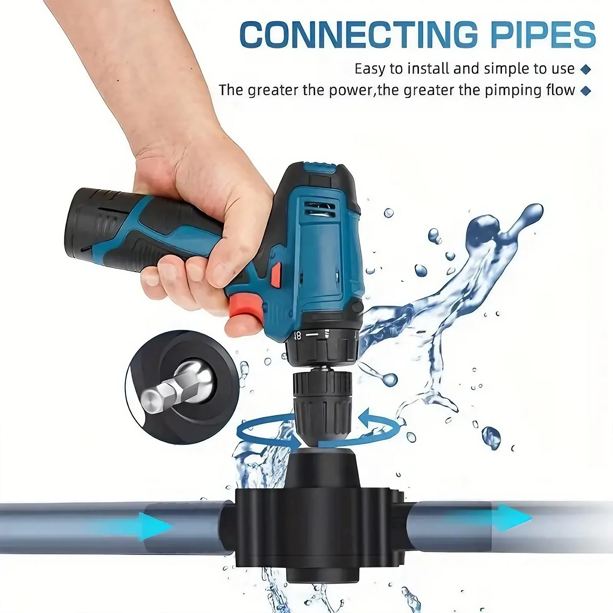 Portable Mini Self Priming Pump Electric Diesel Oil Fluid Water Transfer