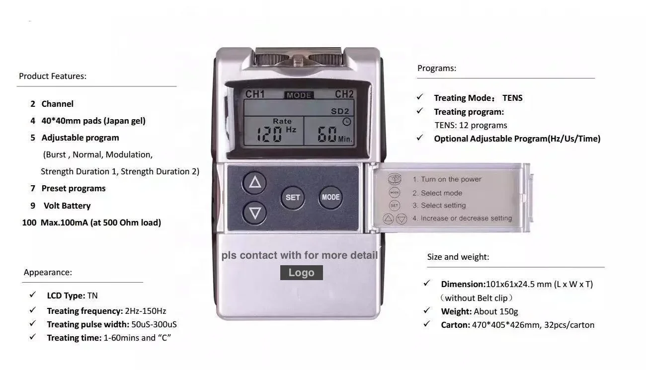 TENS 7000 4 channel 15 modes pain relief tens unit home use physical  therapy tens ems equipment - AliExpress