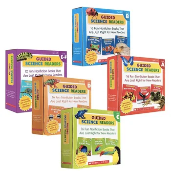 5 Box/Set lettori di scienze guidate da scuola inglese Acdef Let studenti libro per bambini bambino impara libri di lingua inglese per bambini