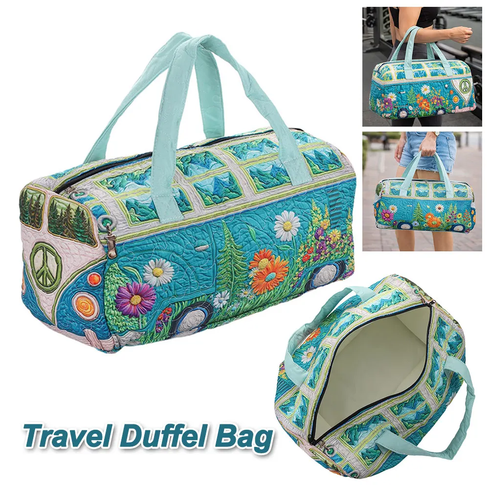 Verstellbare Riemen Gesteppte Reisetasche Große Kapazität 3D-Quilting-Handwerk Kurzstrecken-Handtasche Tragetaschen Reisetasche