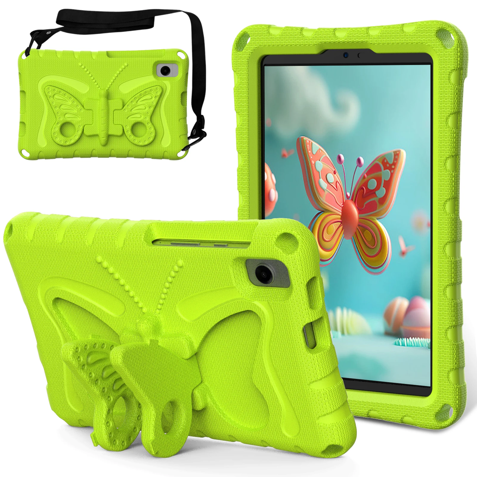 EVA Butterfly Kids Protective Tablet Case with Stand - Vibrant, Durable Cover