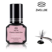 ZWELLBE Lash Clusters Glue 8ml Black Eyelash Glue for DIY Lash Extensions Long-Lasting Waterproof&No Irritation Makeup Tool 1
