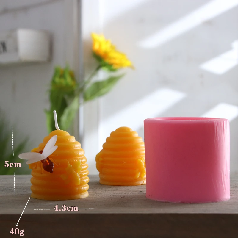 3D Bee Honeycomb Silicone Candle Molds Beehive Forms for Homemade