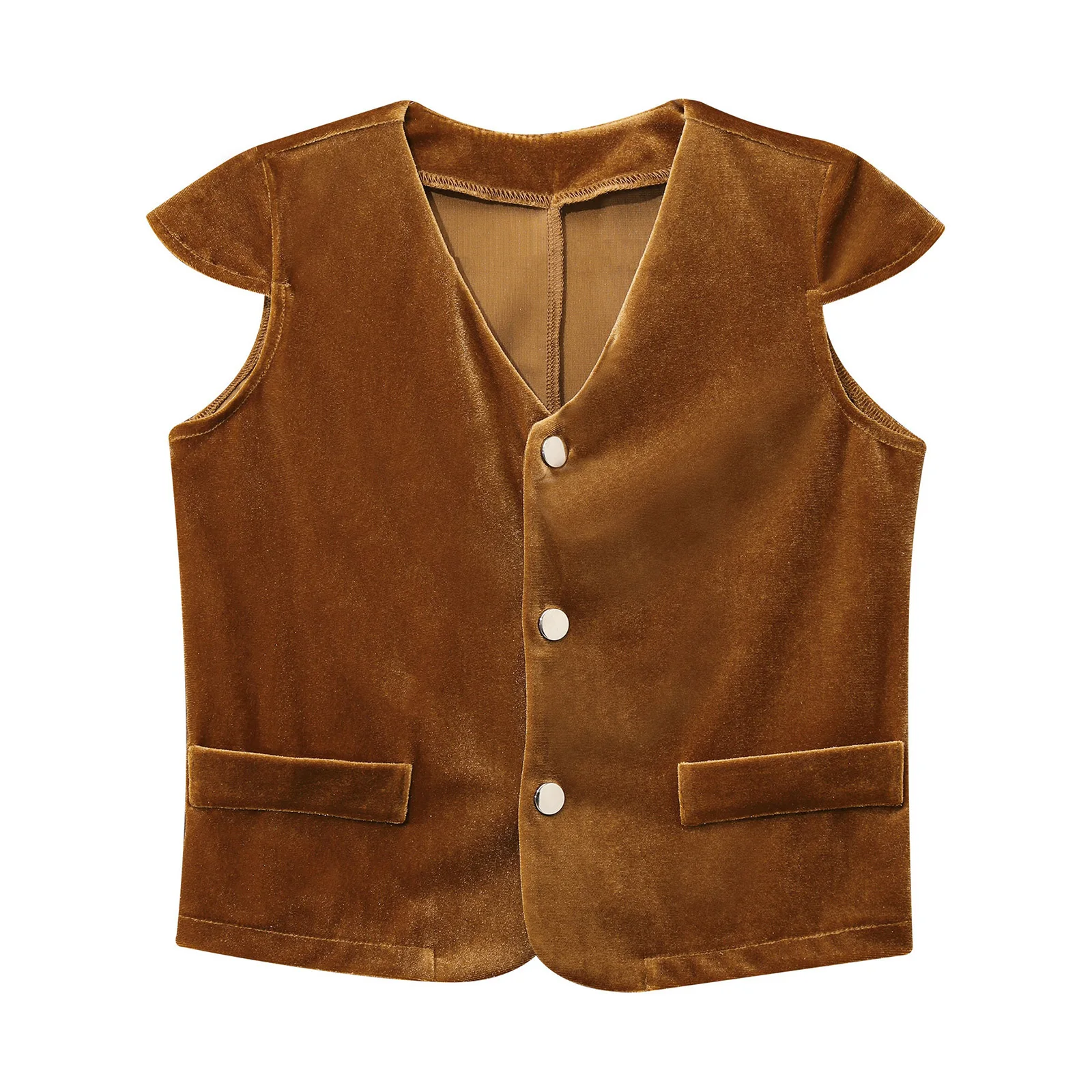 

Kids Boys Velvet Vest Medieval Renaissance Costume V Neck Sleeveless Front Three Buttons Halloween Vintage Vests Theme Party