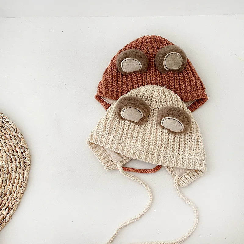 

Детская шапка осень-зима теплая шерстяная шапка детская шапка для защиты ушей Милая Корейская трикотажная детская шапка аксессуары для детей