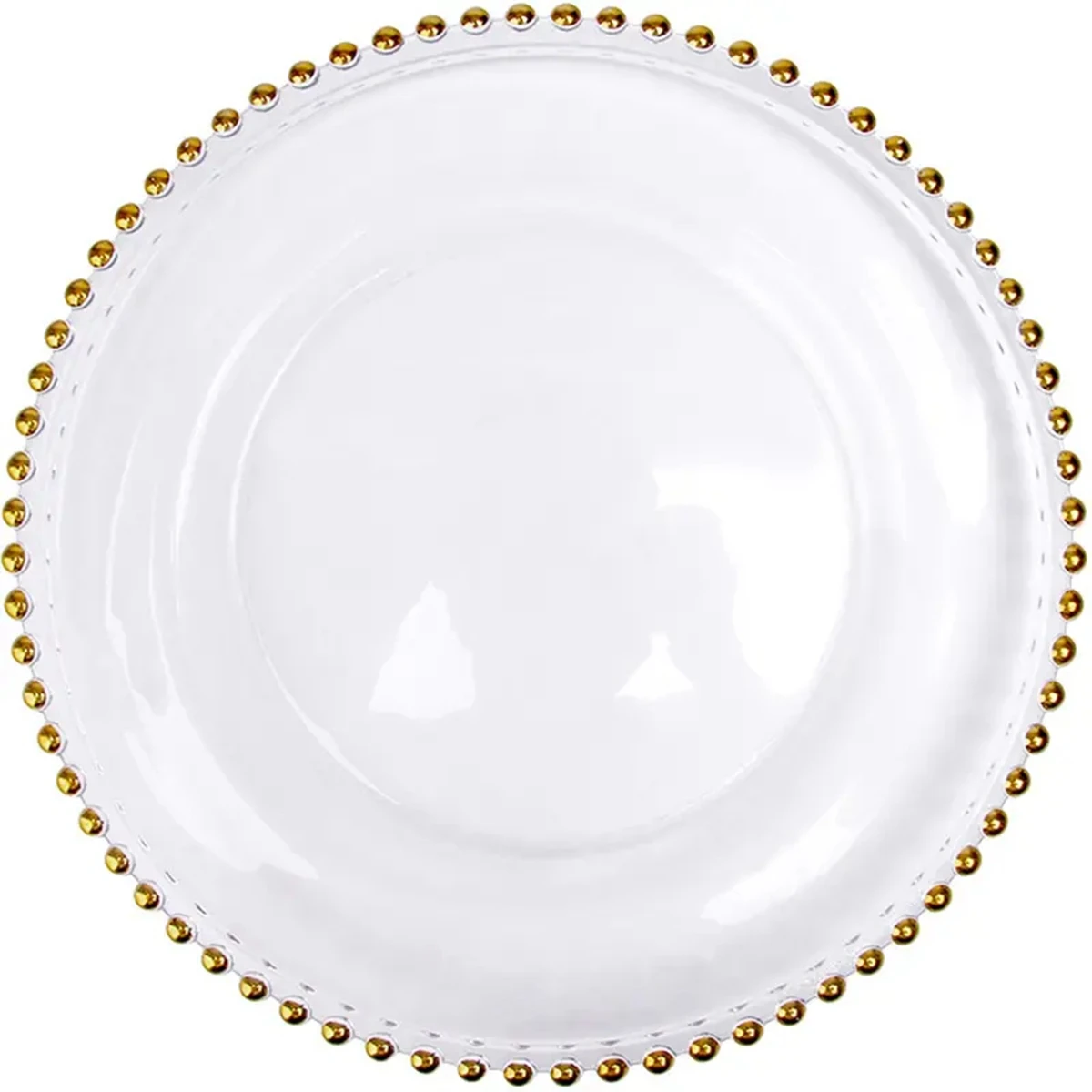 Charger plate gold dot acrylic charger plates gold clear silver rim clear beaded charger plates wedding parties dinner 2876