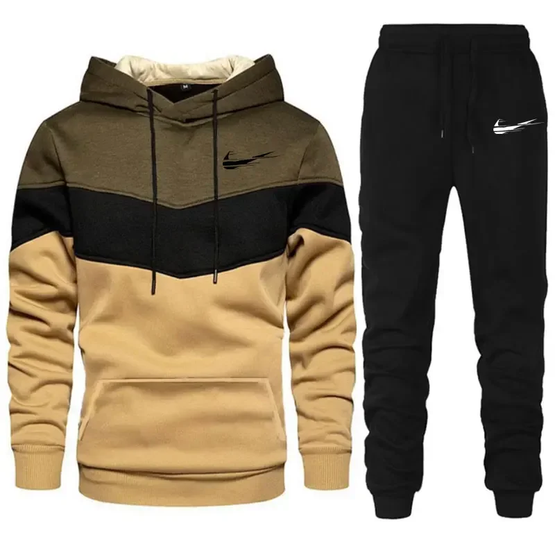 

2023 Men's Sweater and Trousers Jogging Beautiful Dot Fashion Clothing, Men's Set Sweater, Warm Sweater Sports Set Two Piece Set