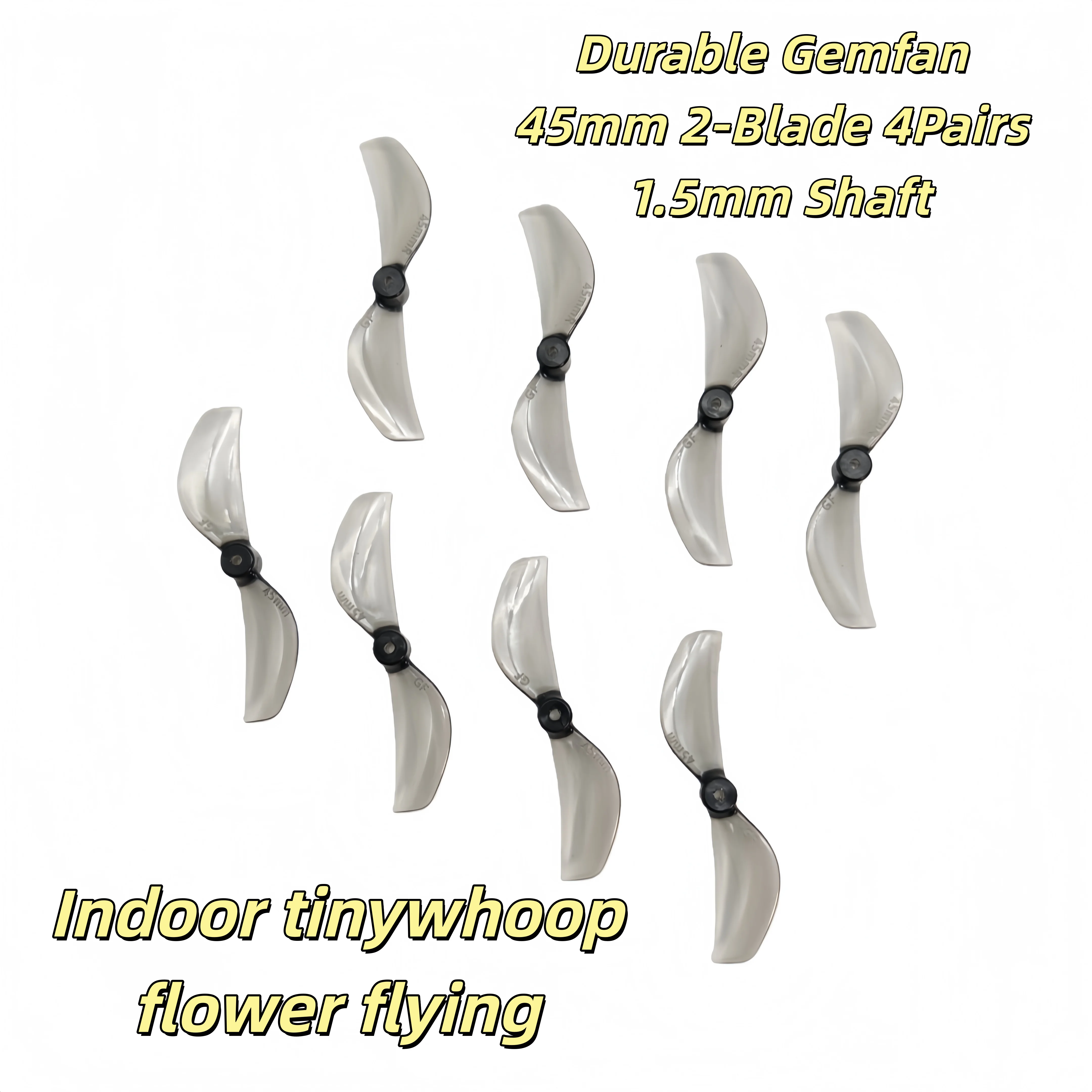 High Thrust Gemfan 45mm 2/3-Blade PC Propellers for Micro Drones - 4 Pairs