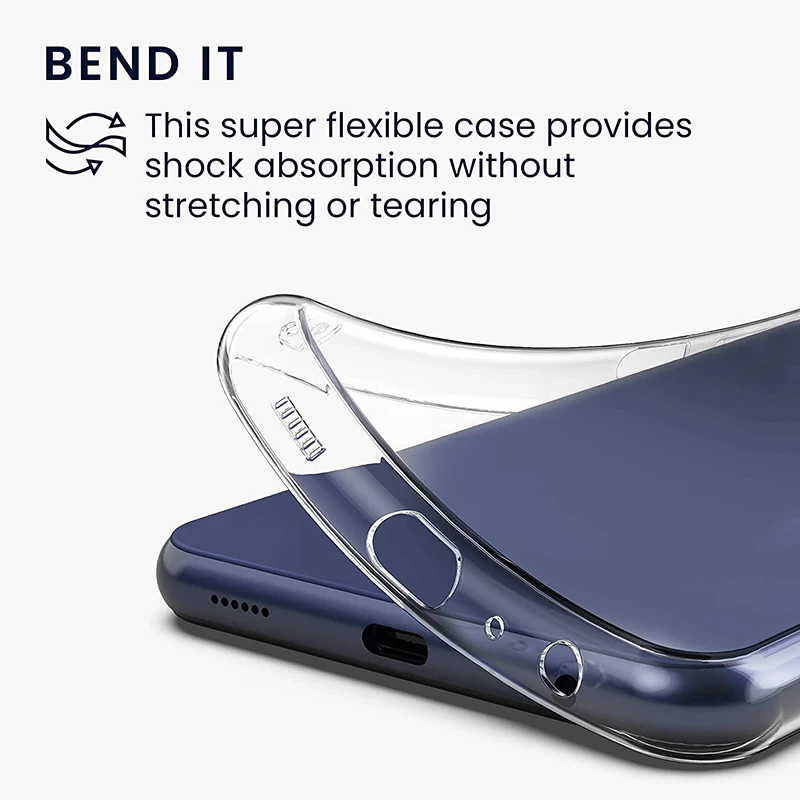 Ultra Thin Shockproof Clear TPU Phone Case - Soft Transparent Silicone Back Cover Housing