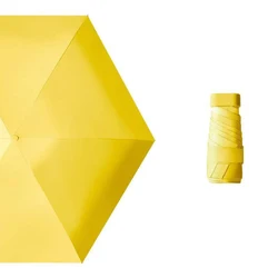 Compact UV Protection Travel Umbrella - Mini Pocket - Sized, Rainproof & Sun Shield 5 - Fold Parasol - Iron (Bag packaging)
