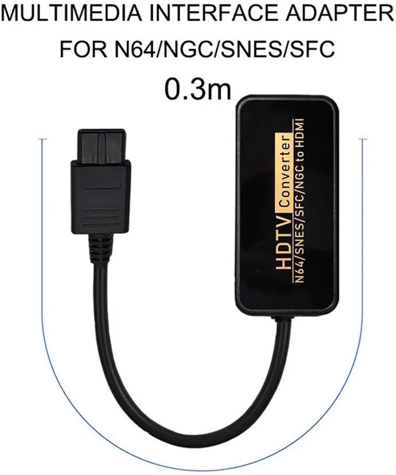 N64 To HDMI Converter HD Link Cable For N64/GameCube/SNES/SFC/NGC To HDMI Plug and Play 1080P Nintendo 64 Converte