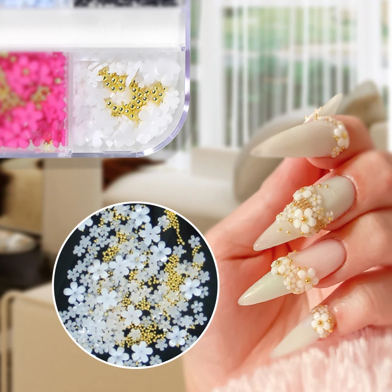 40 Cute Acrylic Nails To Wear This Spring : 3D Flower Nude Nail Art I Take  You | Wedding Readings | Wedding Ideas | Wedding Dresses | Wedding Theme