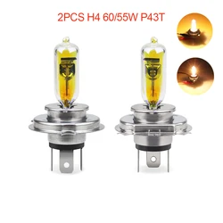 Enhanced White Halogen Headlight Lamp 60/55W 6000K (2pcs 60 - 55W P43T)