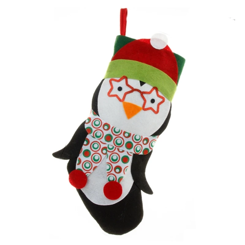 

Рождественские чулки с оленями, персонализированные рождественские подвесные чулки, украшения для праздника, рождественской