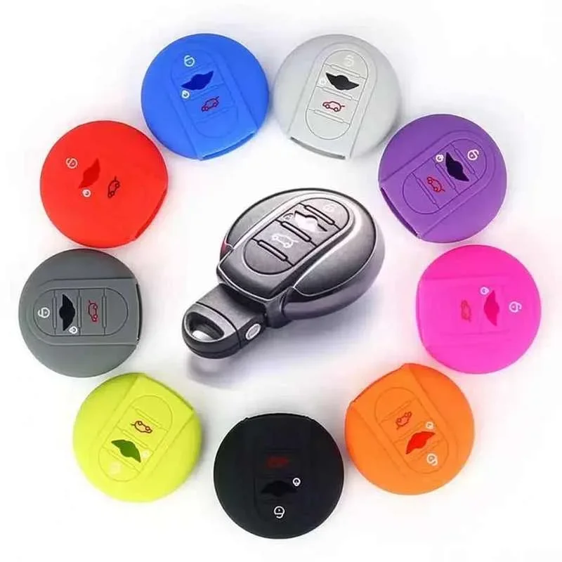 Key Case Cover Silicone Car Key Cover Case Flip Remote Key Skin Holder Protector Shell For BMW Mini Cooper Countryman Clubman F54 F55 F56 F60