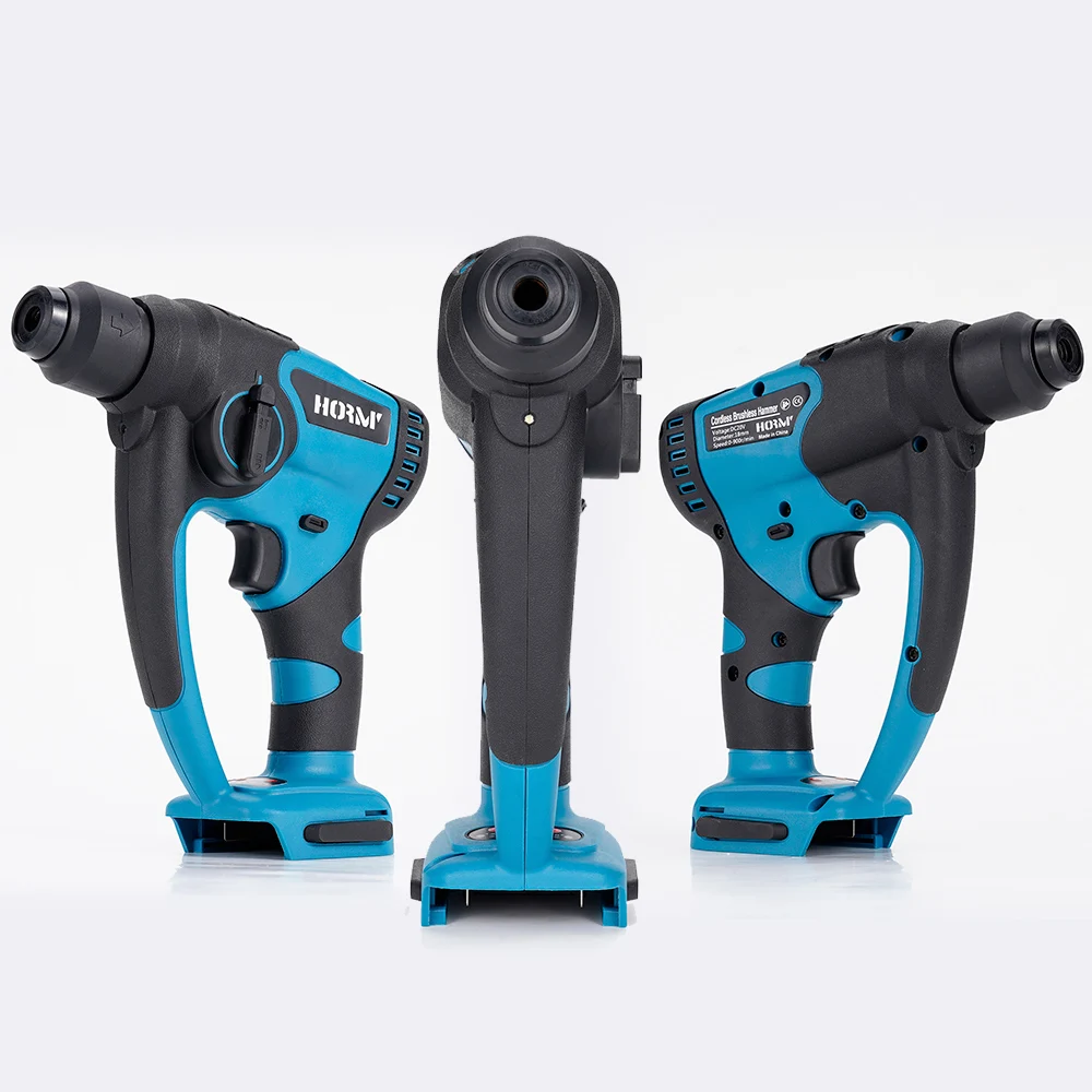 20V Brushless Electric Hammer 2in1 Cordless Rechargeable Electric Rotary Demolition Hammer Power Impact Drill For Makita Battery 3