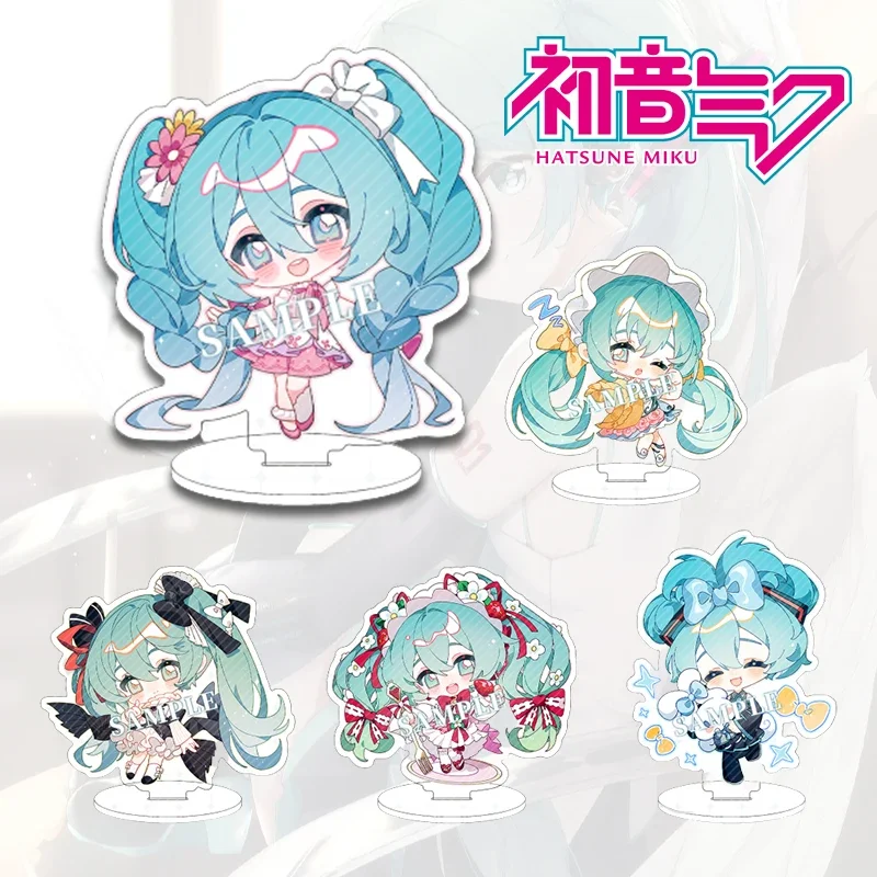 Kawaii Hatsune Miku Supporto In Acrilico Modello 10Cm Acrilico In Piedi Segno Anime Figura Carino Miku Desk Decor Fan Regali Collezioni