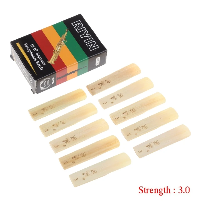 10pcs Soprano Sax Saxophone Reeds Strength 1.5 2.0 2.5 3.5 Saxophone Reed Woodwind Instrument Parts Accessories saxophone accessories,saxophone reeds