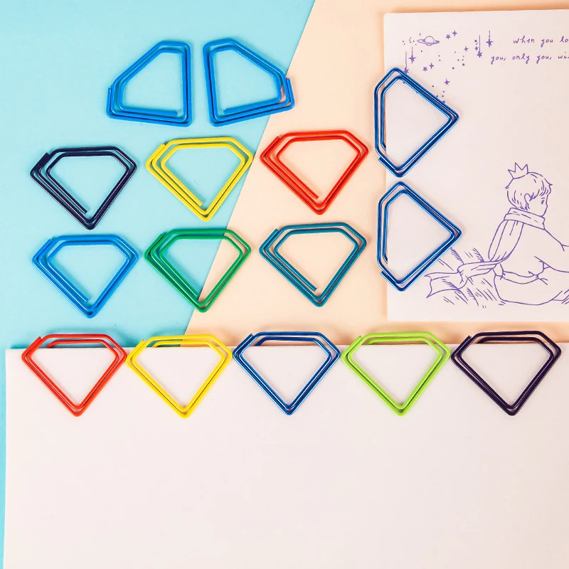 【좋음】10/100PCS 음표가 있는 종이 클립 사무용품 동물 종이 클립 불규칙한 모양의 다채로운 종이 클립