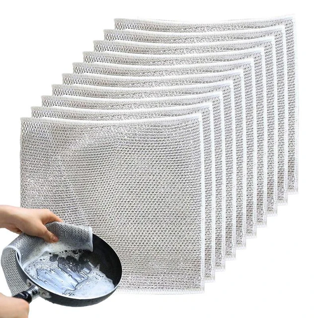 Kitchen Washcloths For Dishes Dish Clothes Kitchen Rags Strong Absorbent  Wire Dish Towels Cleaning Rags Dishwashing Cloths - AliExpress